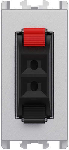 URMET - Presa Hi-Fi per altoparlante 1 modulo Lybra Alluminio 27460.AL