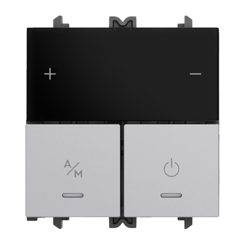 URMET - Termostato Wi-Fi con supporto 3 moduli per scatola 503 230V Lybra Alluminio