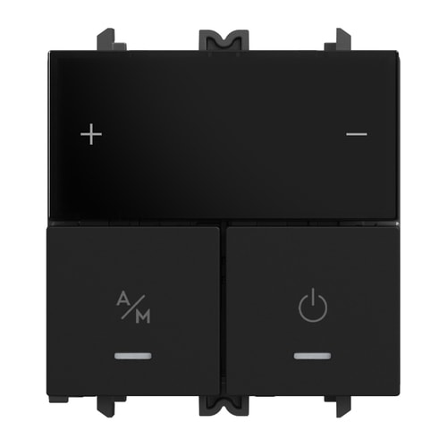 URMET - Termostato Wi-Fi con supporto 3 moduli per scatola 503 230V Lybra Nero