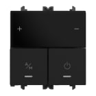 URMET - Termostato Wi-Fi con supporto 3 moduli per scatola 503 230V Lybra Nero