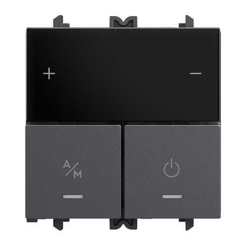 URMET - Termostato Wi-Fi con supporto 3 moduli per scatola 503 230V Lybra Titanio 27614.TT