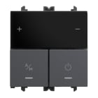 URMET - Termostato Wi-Fi con supporto 3 moduli per scatola 503 230V Lybra Titanio 27614.TT