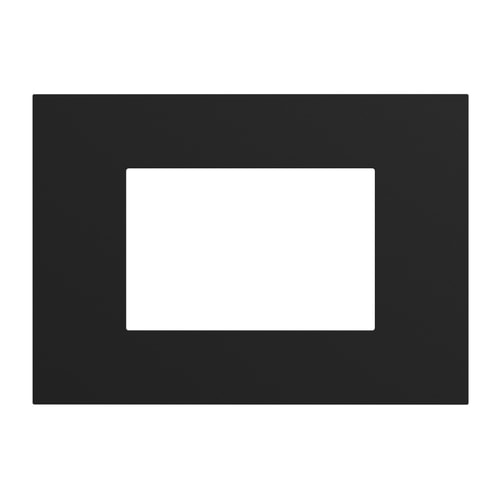 URMET - Placca 3 moduli Lybra tecnopolimero Nero