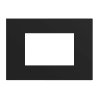 URMET - Placca 3 moduli Lybra tecnopolimero Nero