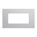 URMET - Placca 4 moduli Lybra tecnopolimero Alluminio