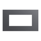 URMET - Placca 4 moduli Lybra tecnopolimero Titanio 27804.TT