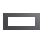 URMET - Placca 6 moduli Lybra tecnopolimero Titanio 27806.TT