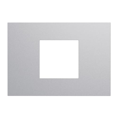 URMET - Placca 3 moduli centrati Lybra tecnopolimero Alluminio 27812.AL