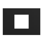 URMET - Placca 3 moduli centrati Lybra tecnopolimero Nero 27812.NR