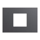 URMET - Placca 3 moduli centrati Lybra tecnopolimero Titanio 27812.TT