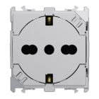 URMET - Presa universale P40 clean 2 moduli 2P+T 16A-250V Lybra Alluminio