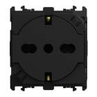 URMET - Presa universale P40 clean 2 moduli 2P+T 16A-250V Lybra Nero