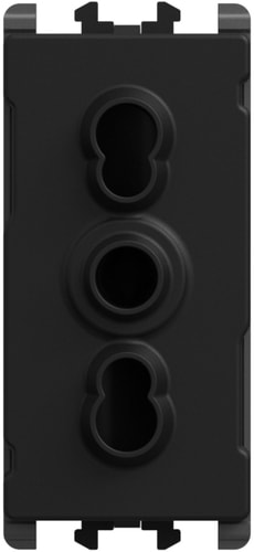 URMET - Presa P11 per kit 1 modulo 2P+T 10A-250V Lybra Nero 27992.N