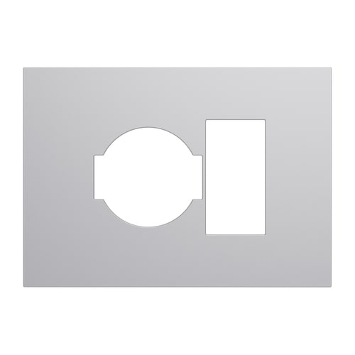 URMET - Placca kit P40+USB3 moduli Lybra tecnopolimero Alluminio 27995.AL