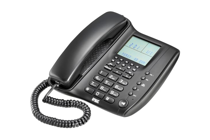 URMET - Telefono analogico Office PRO, 2 fili con display e 10 tasti memoria BASE MF.
