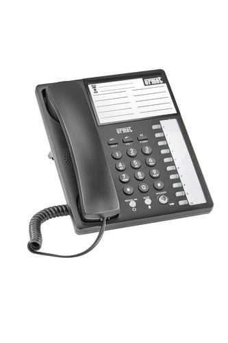 URMET - Telefono analogico base con vivavoce, 10 tasti memoria, 2 fili, senza display, ideale per hotel e residenze.