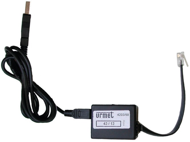 URMET - Interfaccia USB per configurazione interfaccia GSM Domus Cell da PC tramite software dedicato P/4203/11. 4203/50