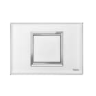 URMET - Trasmettitore a 1 pulsante Zigbee Yokis UP, Nea Expì bianca, per scatole da incasso a 3 moduli TLM1T503-UP.