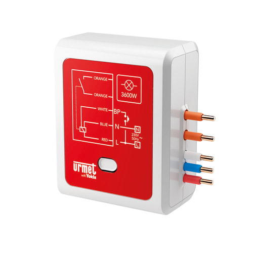 URMET - Modulo relè elettronico temporizzabile 3600W Zigbee sistema Radio UP ad incasso con neutro MTR3600E-UP.