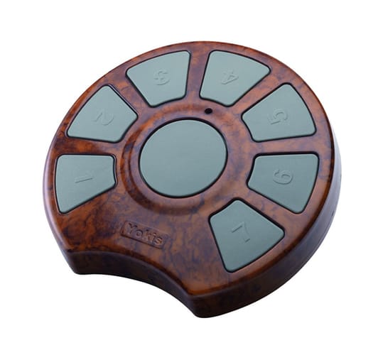 URMET - Telecomando a 8 pulsanti indipendenti, sistema radio classic, da tavolo, colore legno Galetbois Radio Deluxe.