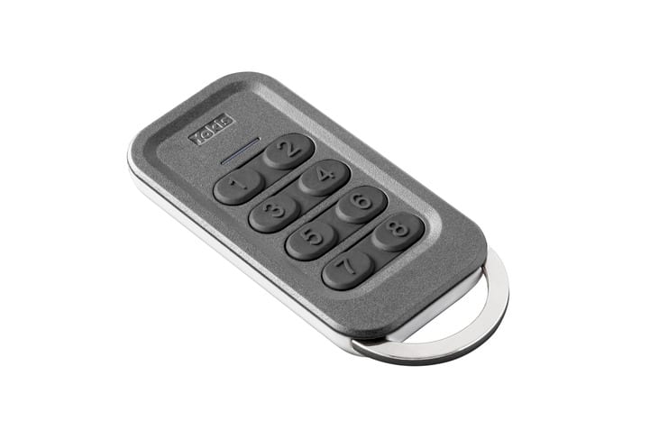 URMET - TLC8TP Telecomando 8 pulsanti Design, sistema Radio Power, portachiavi, antracite.