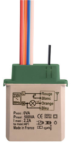 URMET - Modulo dimmer elettronico temporizzabile 500W sistema Radio Power ad incasso con neutro MTV500ERP DIMMER RADIO POWER.