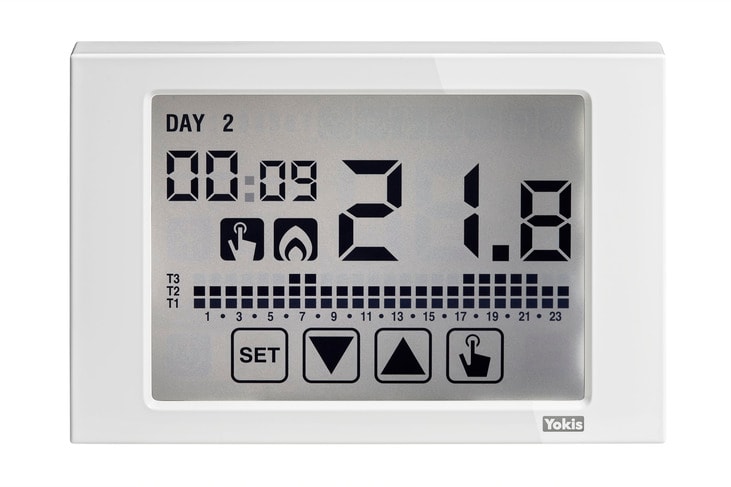 URMET - Cronotermostato radio THERMARP con sistema Radio Power, alimentazione a batteria e contatto caldaia interno, programmazione settimanale TOUCH.