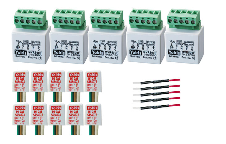 URMET - Kit 5 tapparelle filare 500W, completo per l'automazione domestica.