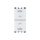URMET - Trasmettitore radio alimentato per centralizzazione luci e automazioni, sistema Radio Power, su pulsante doppio ON/OFF serie NEA Simon-Urmet ABE2BPP-ON MODULO RF NEA LUCI.