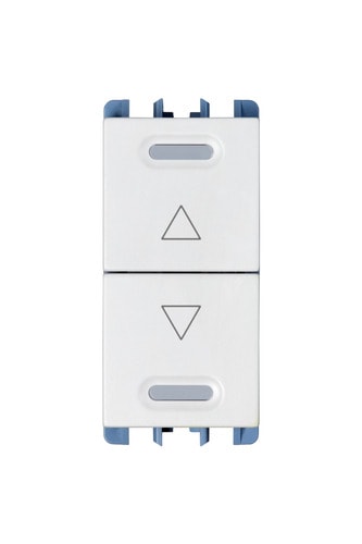 URMET - Trasmettitore radio alimentato per centralizzazione tapparella, sistema RF Power, pulsante doppio SALITA/DISCESA serie NEA ABE2BPP-UP Simon-Urmet MODULO TAPP.