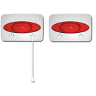 URMET - Kit chiamata allarme bagno Ermes con terminale interno e esterno, sirena acustica, SOS bagni.