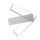 URMET - Cartellino portanome con piastrina e cartoncino, pulsantiera 825 VETRINO C/PIASTR.E CART. NOMIN.
