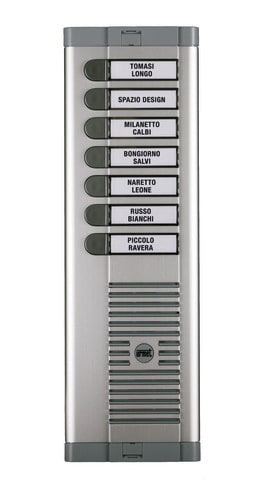 URMET - Pulsantiera 7 pulsanti su 1 fila con posto esterno, modello 925. 925/107