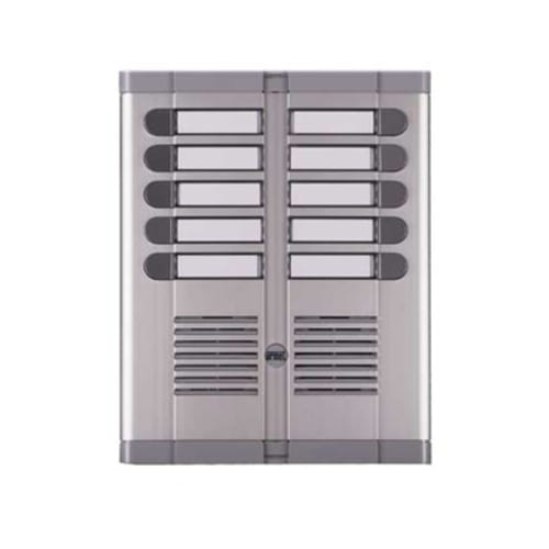 URMET - Pulsantiera 10 pulsanti su 2 file con predisposizione per esterno, modello 925. 925/210