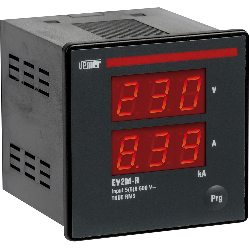 VEMER - EV2M-R VOLTMETRO-AMPEROMETRO 72X72
