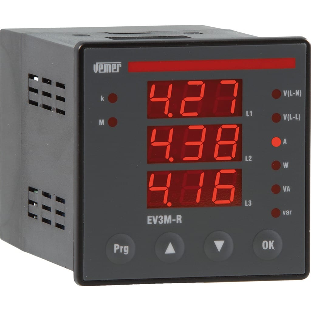VEMER - EV3M-R WATTMETRO TRIFASE MULTIFUNZIONE