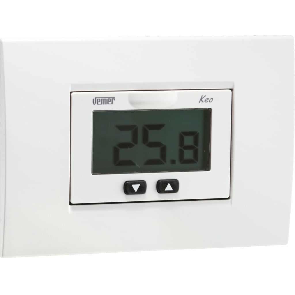 VEMER - KEO-E LCD TERMOST.INC. BATTERIA BIANCO