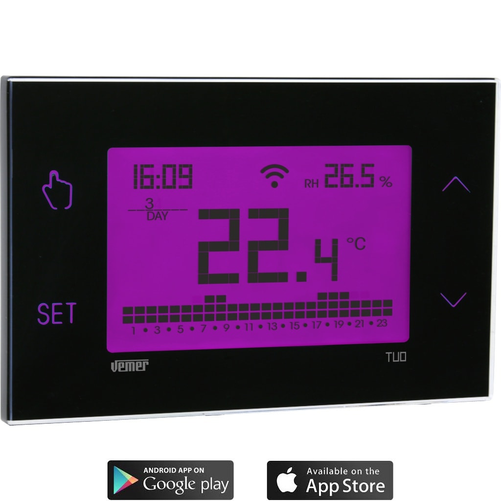 VEMER - TUO WIFI CRONOTERM. TOUCHCOLOR NERO