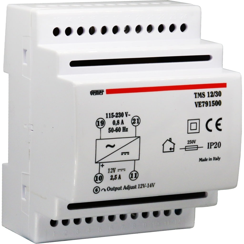 VEMER - TMS 12/30 ALIMENT. 30W 115-230/12V 4DIN