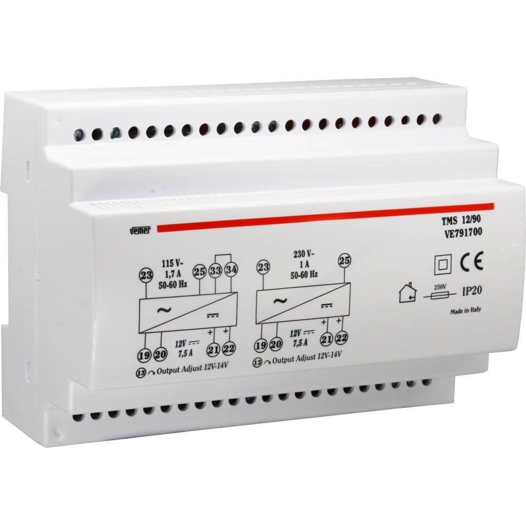 VEMER - TMS 12/90 ALIMENT. 90W 115-230/12V 7DIN