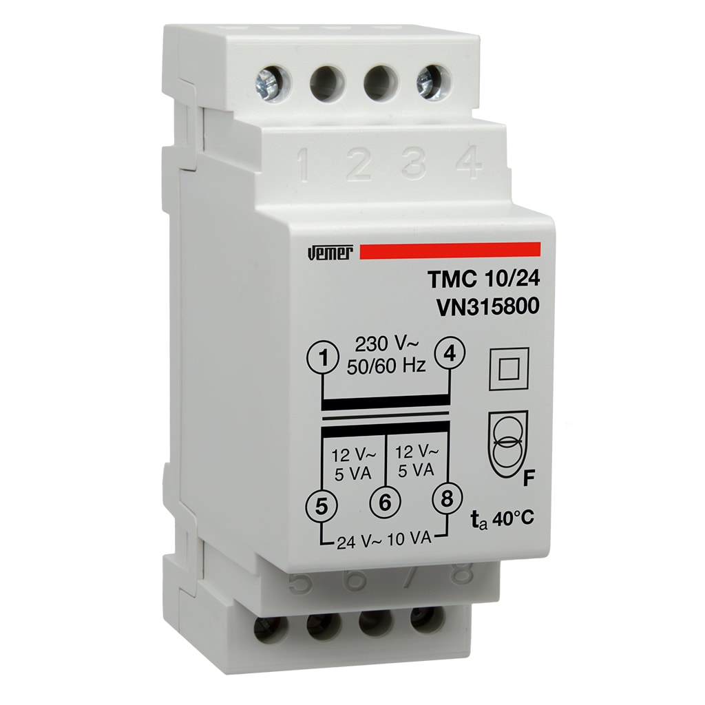 VEMER - TMC 10/24 TRASF. 10VA CON.230/0-12-24VAC