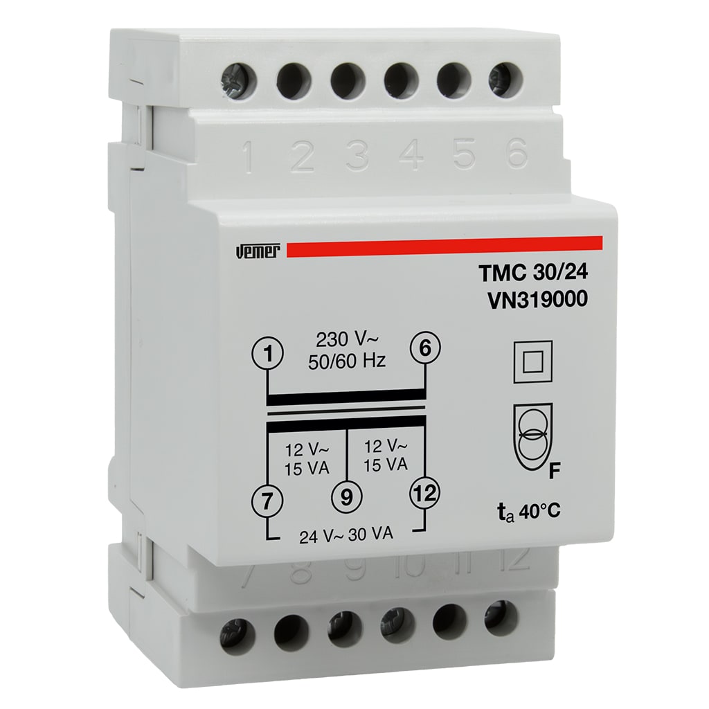 VEMER - TMC 30/24 TRASF. 30VA CON.230/0-12-24VAC