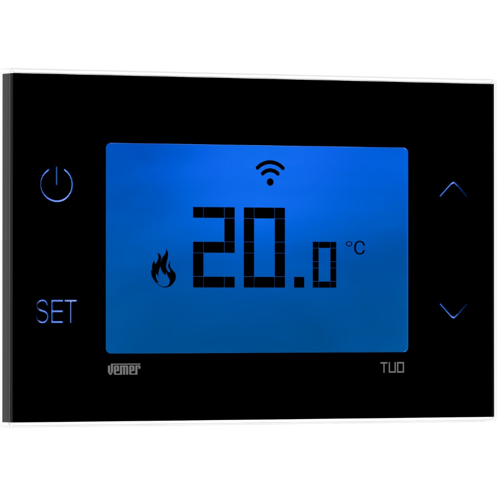 VEMER - TUO GO WIFI TERMOST. TOUCH NERO 230VAC