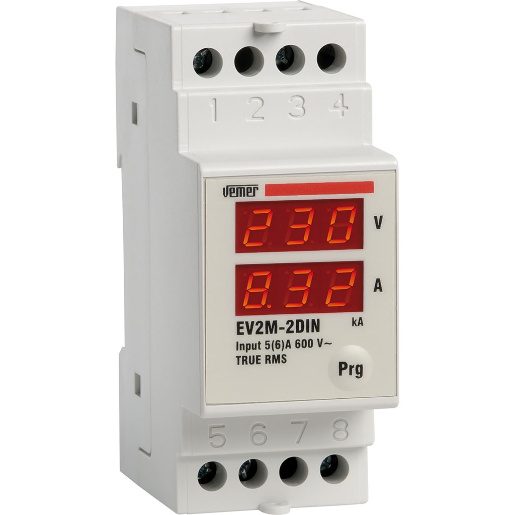 VEMER - EV2M-2DIN VOLTMETRO-AMPEROMETRO