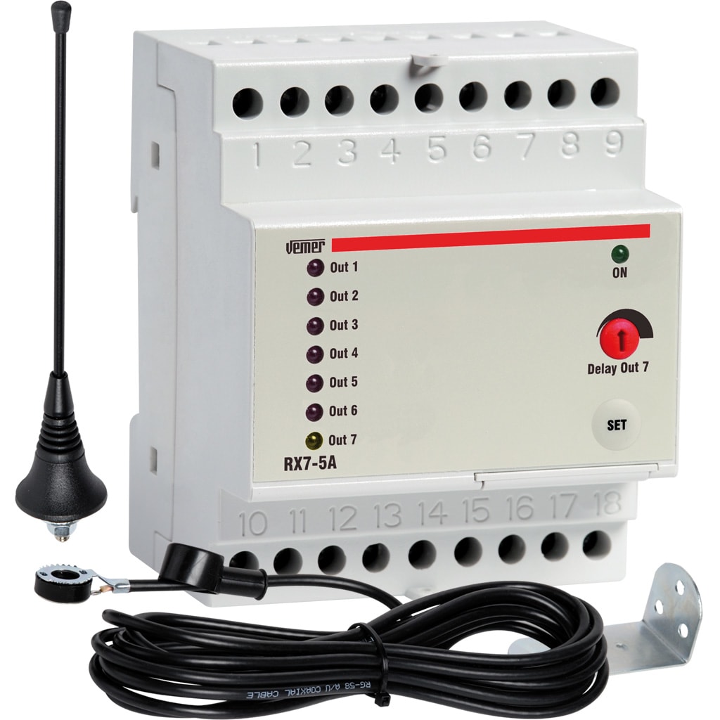 VEMER - RX7-5A ATTUATORE REMOTO 7 RELE' 5A