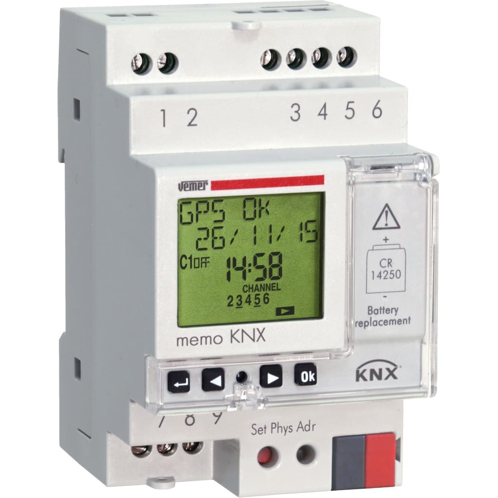VEMER - MEMO KNX OROLOGIO DIGIT. + ASTRONOM. 1CH