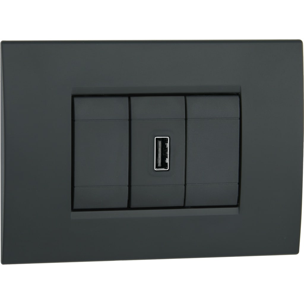 VEMER - POWER USB GRIGIO CARIC.5V1,5A 115-230VCA
