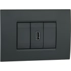 VEMER - POWER USB GRIGIO CARIC.5V1,5A 115-230VCA