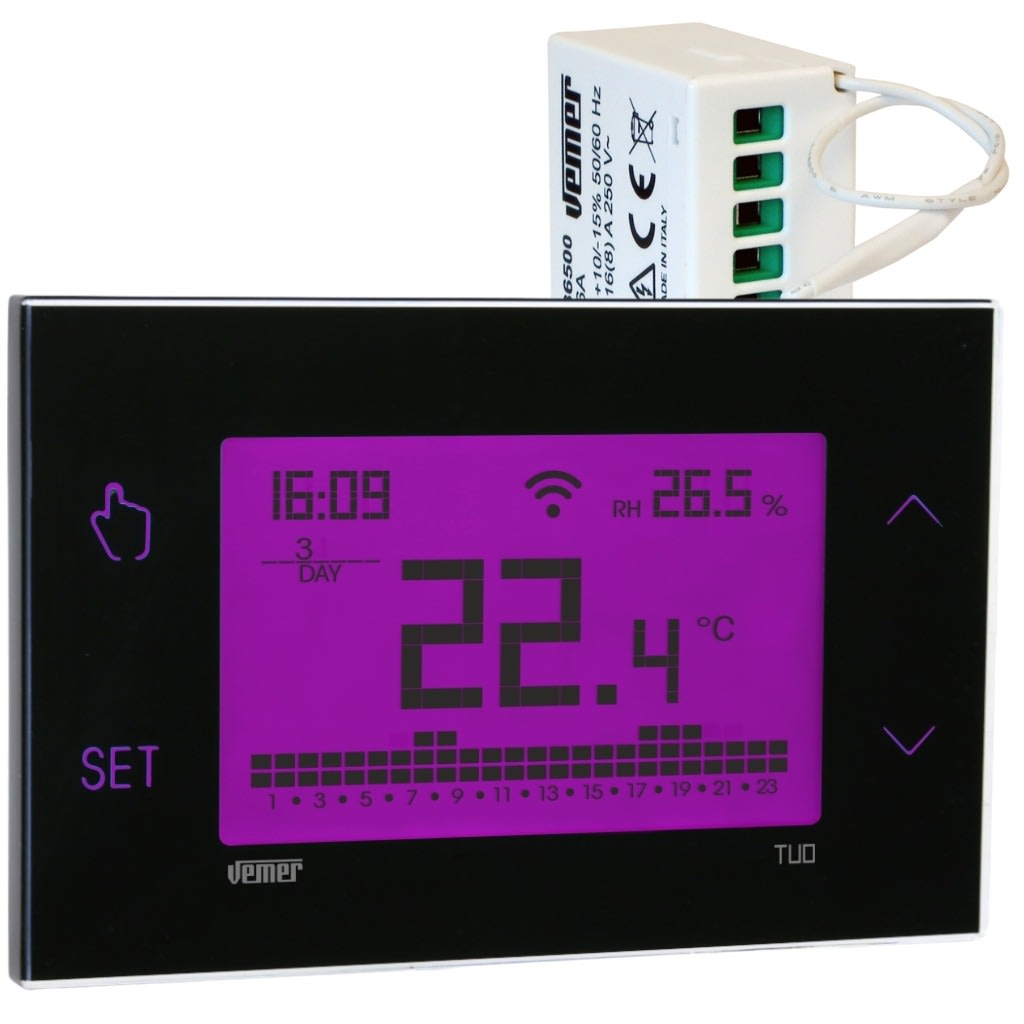 VEMER - SET TUO WI-FI RF NERO + RX.16A