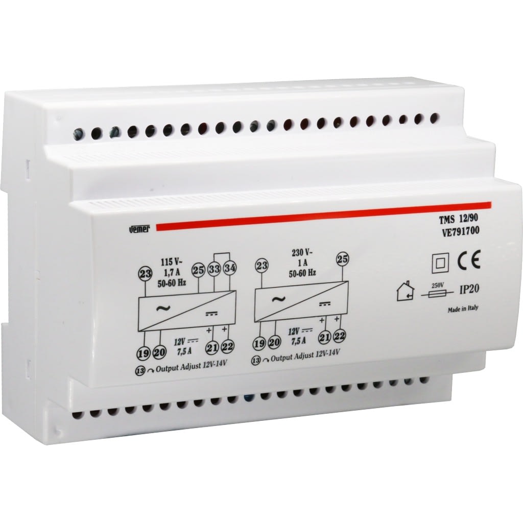 VEMER - TMS 12/90 ALIMENT. 90W 115-230/12V 7DIN